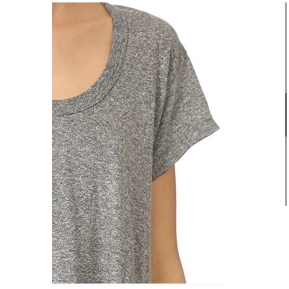 Current/Elliott Heather Oversized Grey Jersey High Low Tee T-Shirt 1/Small - Picture 4 of 16